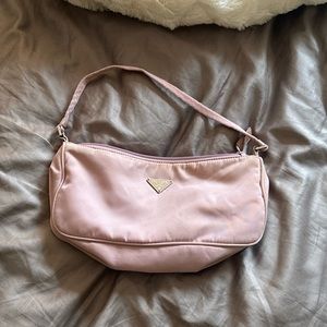 Pink Prada tessuto pouch